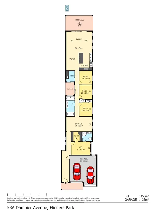 Floorplan of Homely house listing, 53A Dampier Ave, Flinders Park SA 5025