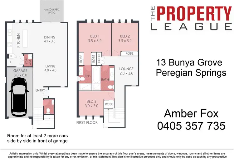 Floorplan of Homely townhouse listing, 13 Bunya Gr, Peregian Springs QLD 4573