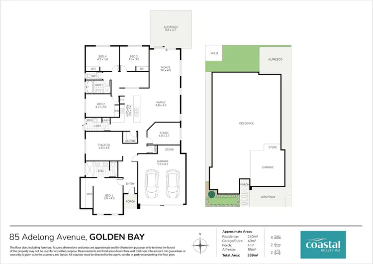 Floorplan of Homely house listing, 85 Adelong Ave, Golden Bay WA 6174