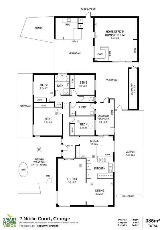 Floorplan of Homely house listing, 7 Niblic Court, Grange SA 5022