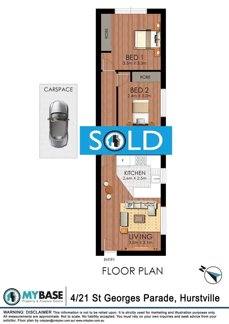 Floorplan of Homely unit listing, 4/21 St Georges Pde, Hurstville NSW 2220
