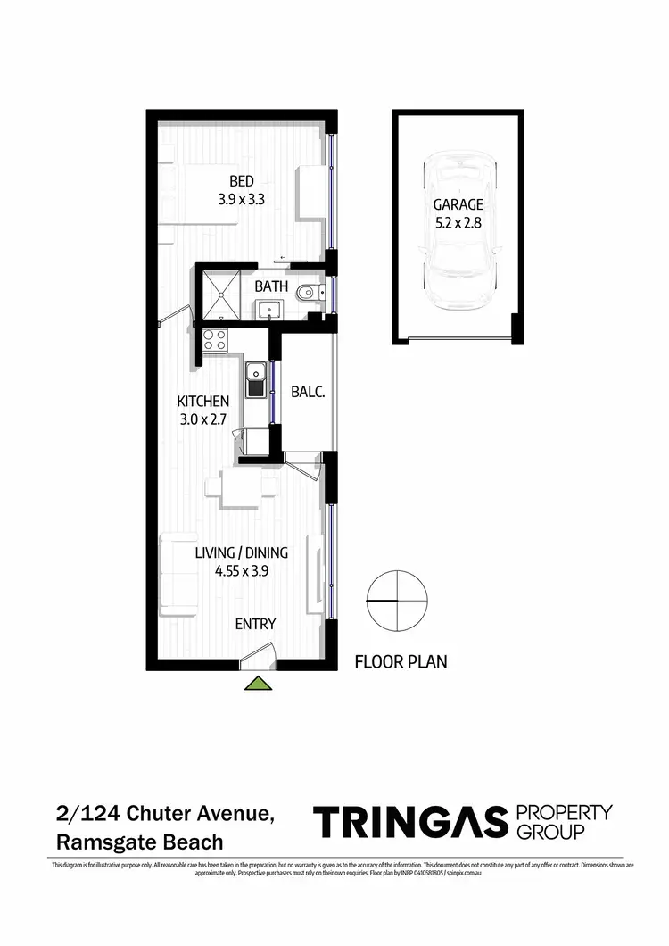 Floorplan of Homely apartment listing, 2/124 Chuter Ave, Ramsgate Beach NSW 2217