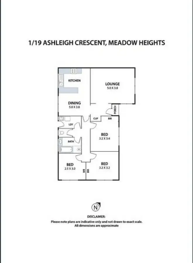 Floorplan of Homely house listing, Unit 1/9 Ashleigh Cres, Meadow Heights VIC 3048