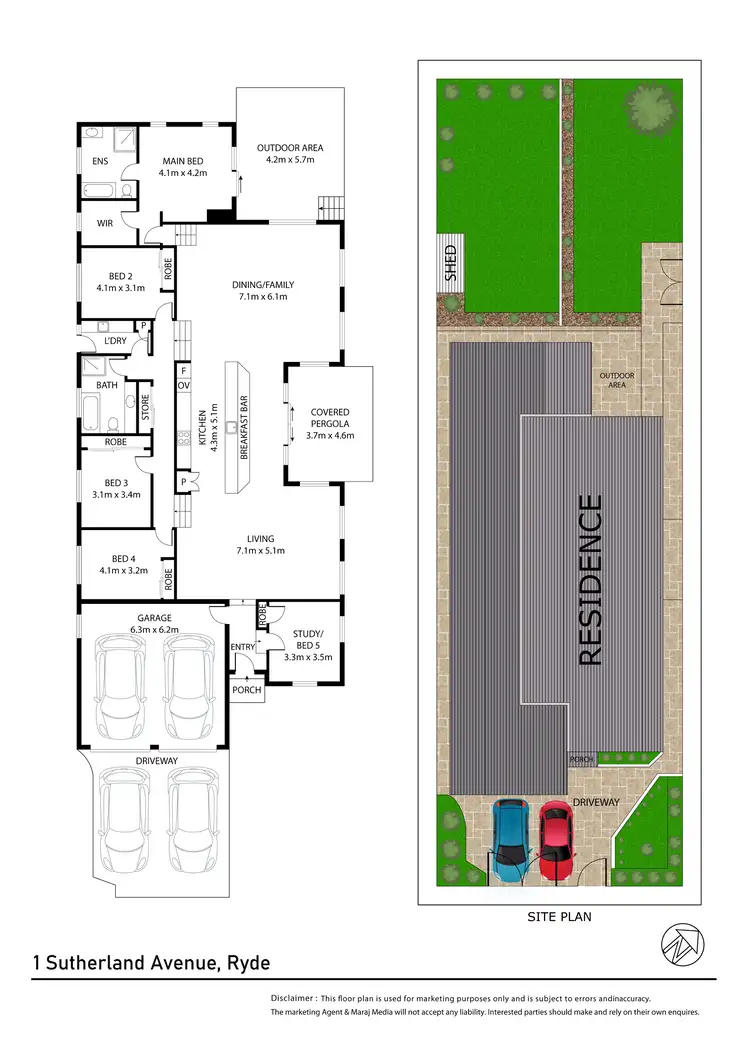 Floorplan of Homely house listing, 1 Sutherland Ave, Ryde NSW 2112