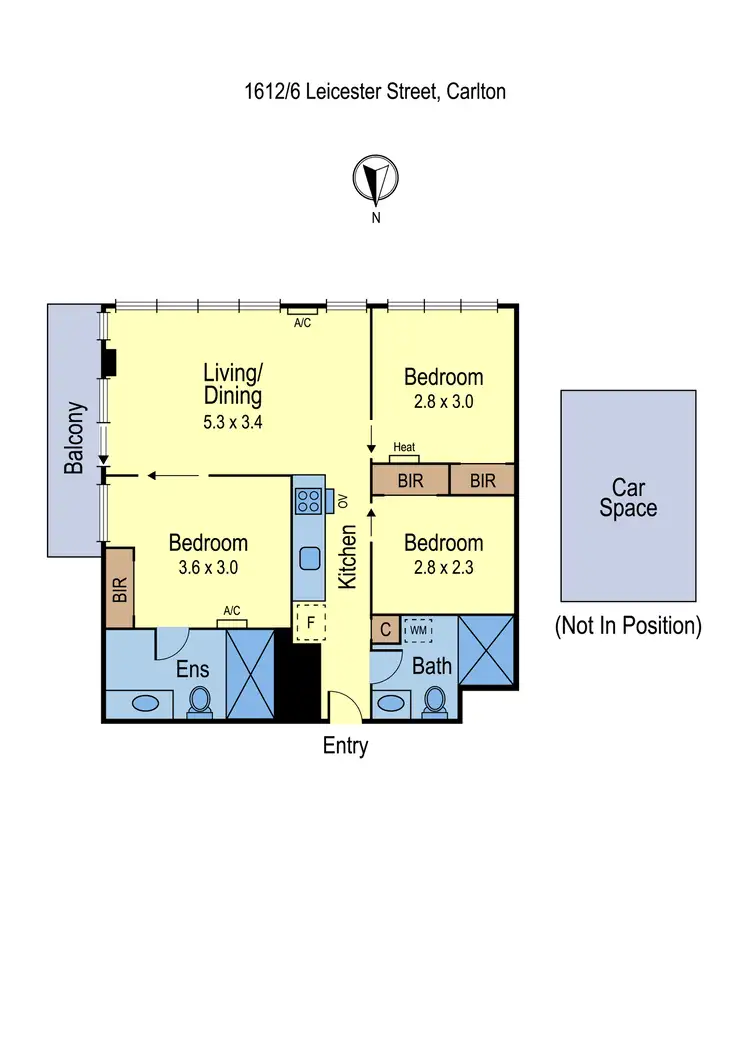 Floorplan of Homely apartment listing, 1612/6 Leicester St, Carlton VIC 3053