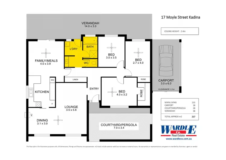 Floorplan of Homely house listing, 17 Moyle St, New Town SA 5554