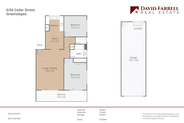 Floorplan of Homely unit listing, 6/56 Cedar Street, Greenslopes QLD 4120