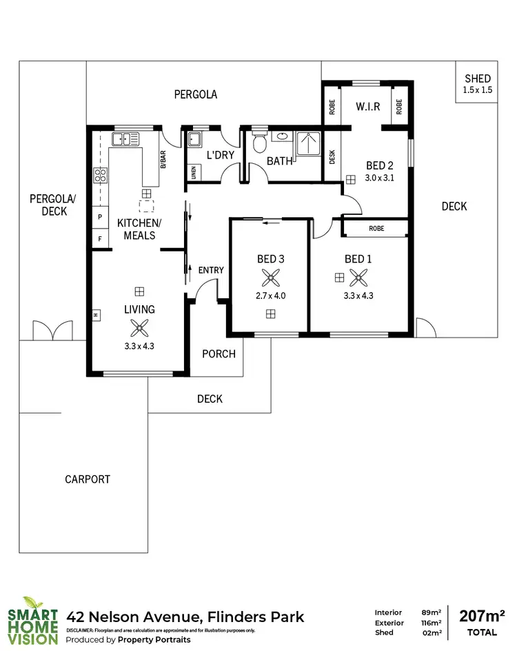 Floorplan of Homely house listing, 42 Nelson Ave, Flinders Park SA 5025