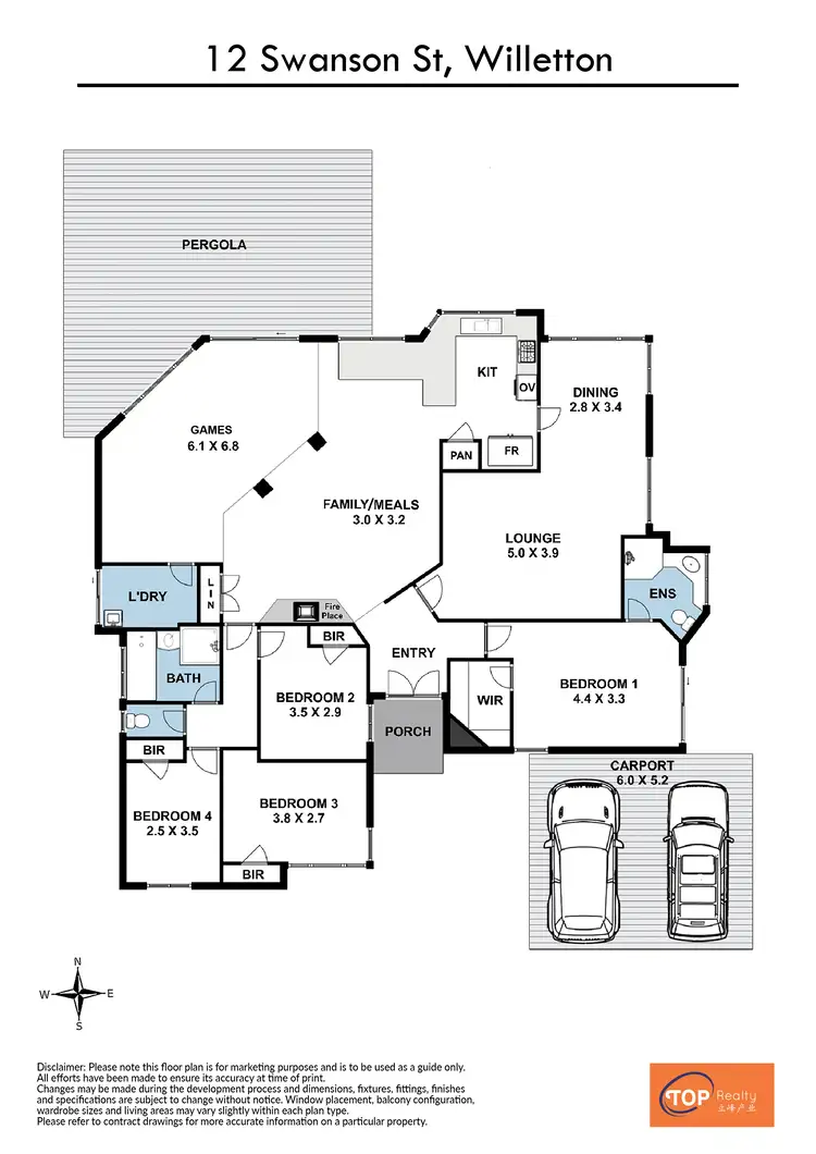 Floorplan of Homely house listing, 12 Swanson Street, Willetton WA 6155
