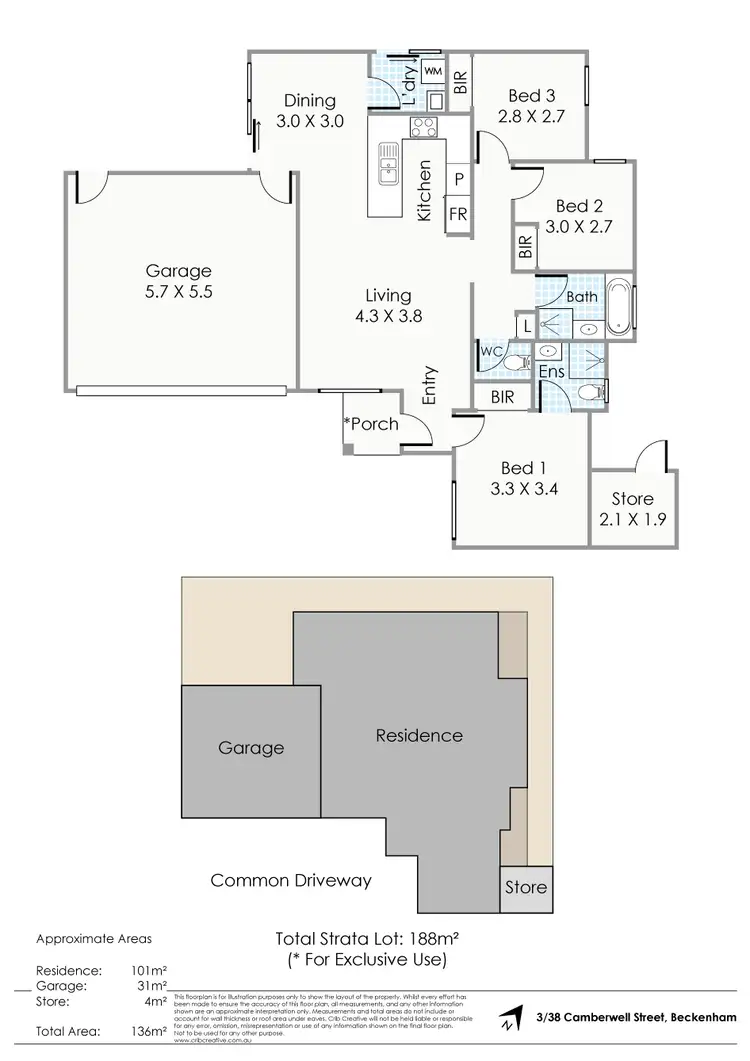 Floorplan of Homely house listing, 3/38 Camberwell Street, Beckenham WA 6107