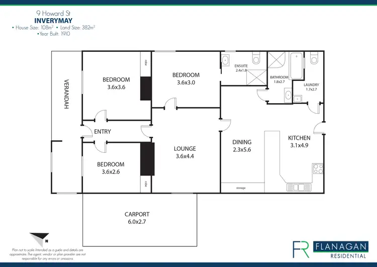Floorplan of Homely house listing, 9 Howard St, Invermay TAS 7248
