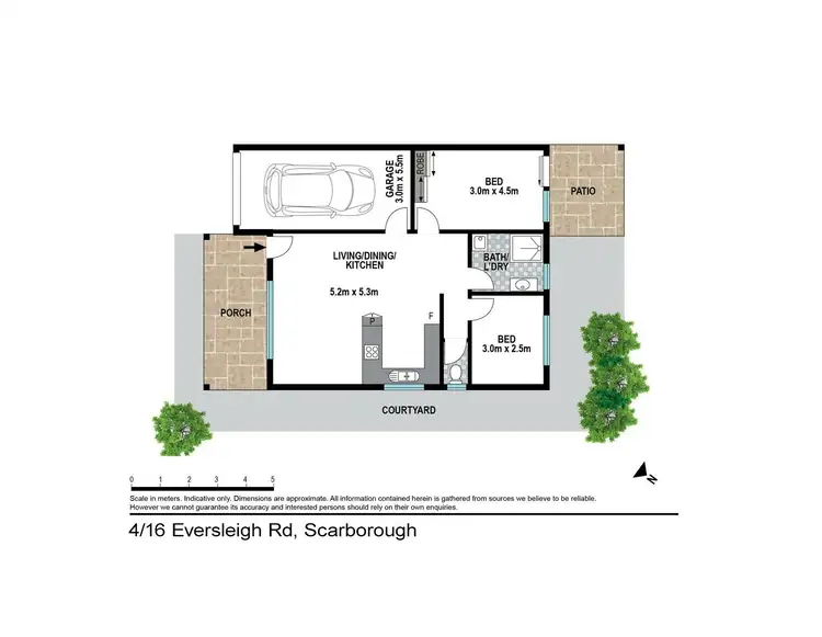 Floorplan of Homely unit listing, 4/16 Eversleigh Road, Scarborough QLD 4020