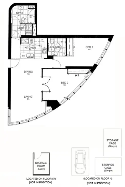 Floorplan of Homely apartment listing, 5706/35 Queens Bridge Street, Southbank VIC 3006