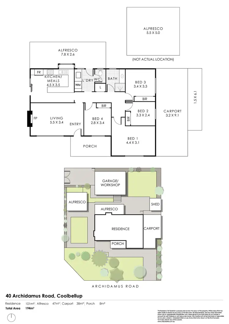 Floorplan of Homely house listing, 40 Archidamus Rd, Coolbellup WA 6163