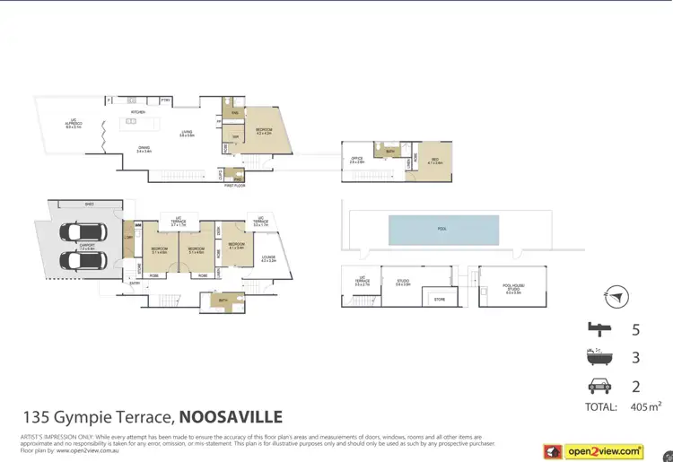 Floorplan of Homely house listing, 135 Gympie Tce, Noosaville QLD 4566