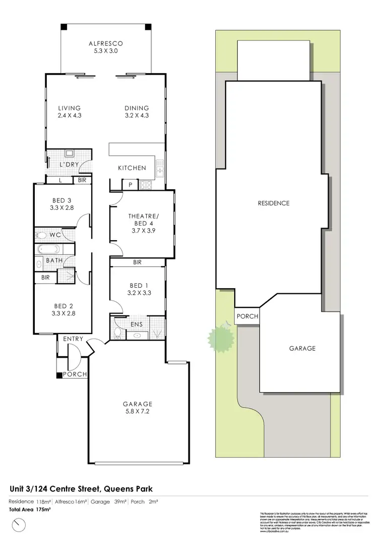 Floorplan of Homely house listing, 3/124 Centre St, Queens Park WA 6107