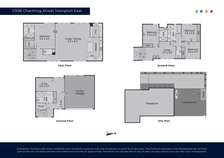 Floorplan of Homely townhouse listing, 1/32B Charming Street, Hampton East VIC 3188