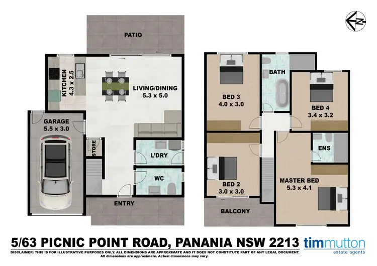 Floorplan of Homely townhouse listing, 5/63 Picnic Point Rd, Panania NSW 2213