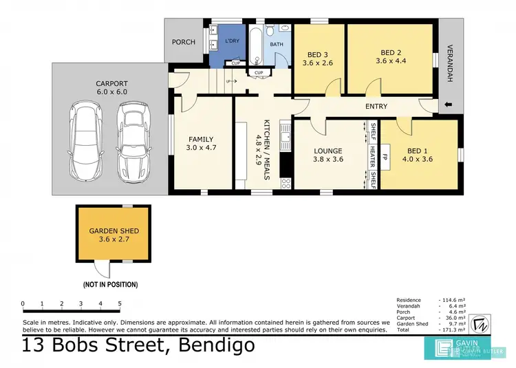 Floorplan of Homely house listing, 13 Bobs St, Bendigo VIC 3550