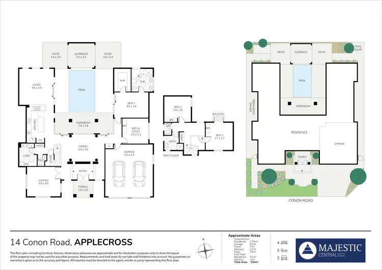 Floorplan of Homely house listing, 14 Conon Road, Applecross WA 6153
