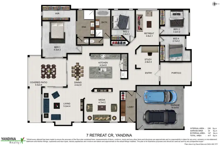 Floorplan of Homely house listing, 7 Retreat Cres, Yandina QLD 4561