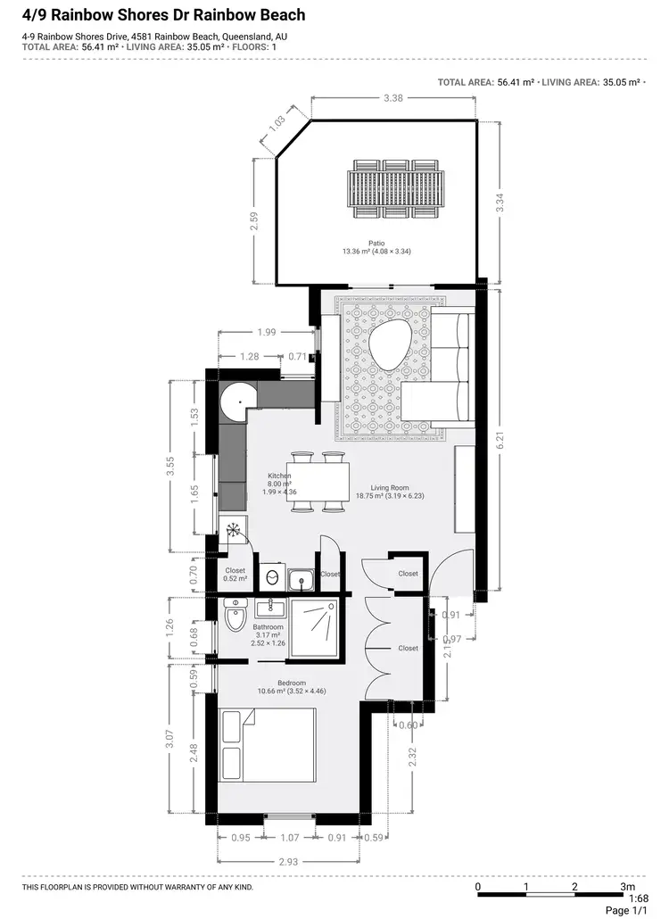 Floorplan of Homely unit listing, Unit 4/9 Rainbow Shores Dr, Rainbow Beach QLD 4581