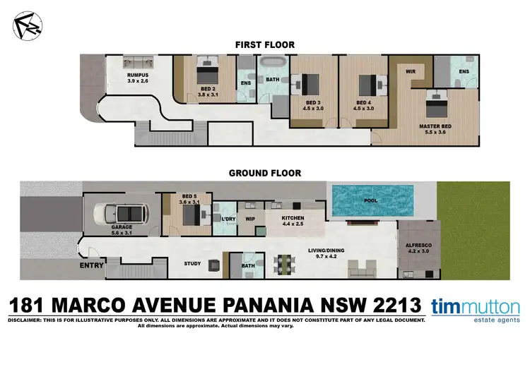 Floorplan of Homely semi-detached listing, 181A Marco Ave, Panania NSW 2213