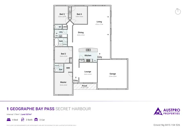 Floorplan of Homely house listing, 1 Geographe Bay Pass, Secret Harbour WA 6173