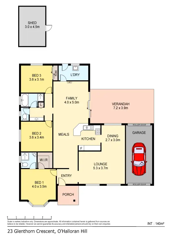 Floorplan of Homely house listing, 23 Glenthorn Cres, O'halloran Hill SA 5158