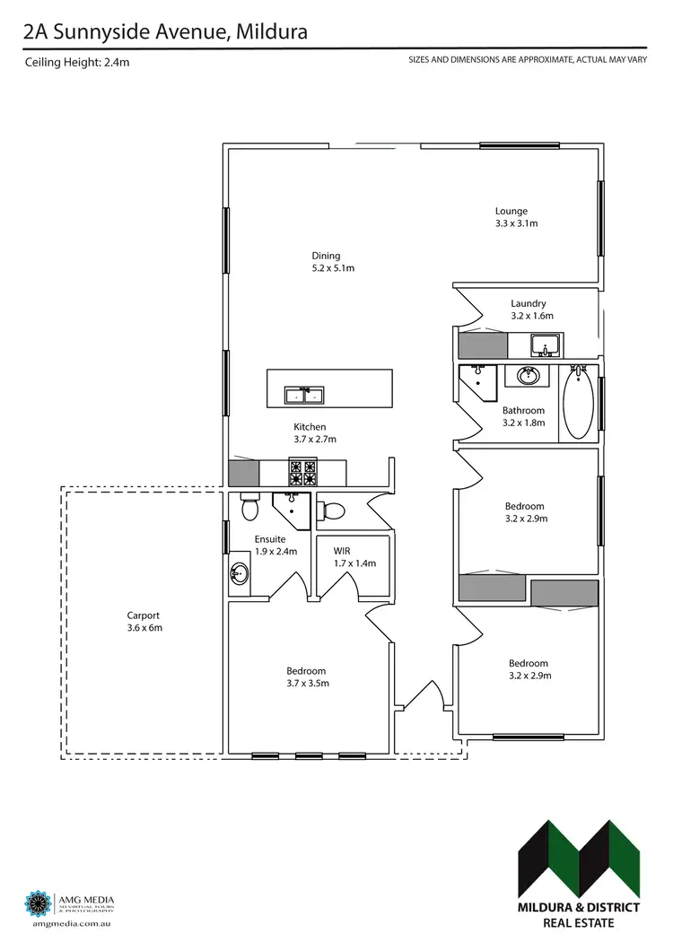 Floorplan of Homely townhouse listing, 2A Sunnyside Ave, Mildura VIC 3500