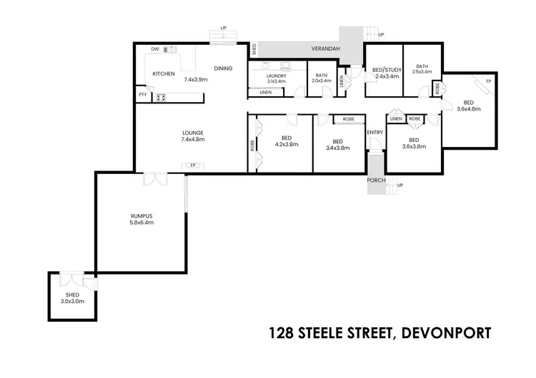 Floorplan of Homely house listing, 128 Steele Street, Devonport TAS 7310