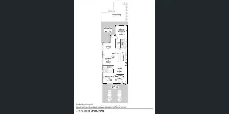 Floorplan of Homely unit listing, 1/4 Mackillop Street, Parap NT 820
