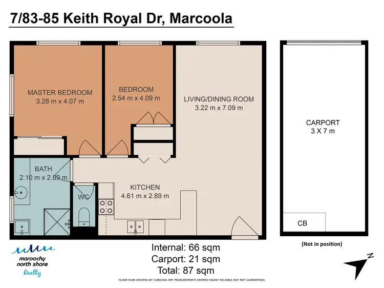 Floorplan of Homely unit listing, Unit 7/83-85 Keith Royal Dr, Marcoola QLD 4564