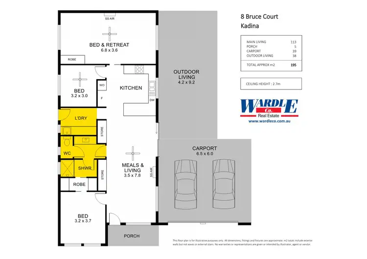 Floorplan of Homely house listing, 8 Bruce Ct, Kadina SA 5554