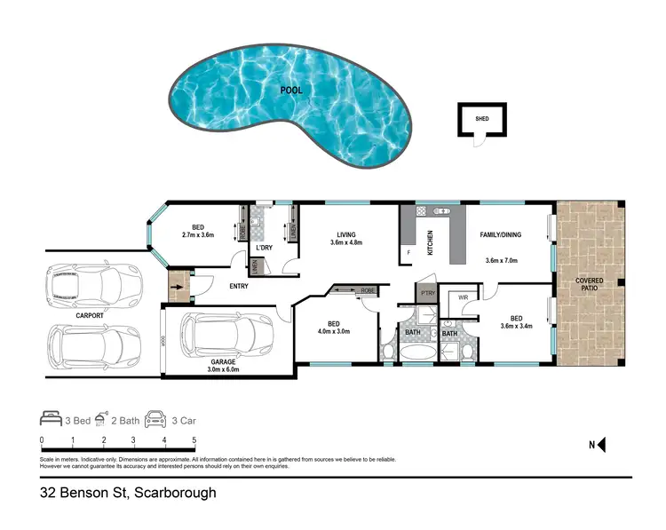 Floorplan of Homely house listing, 32 Benson St, Scarborough QLD 4020