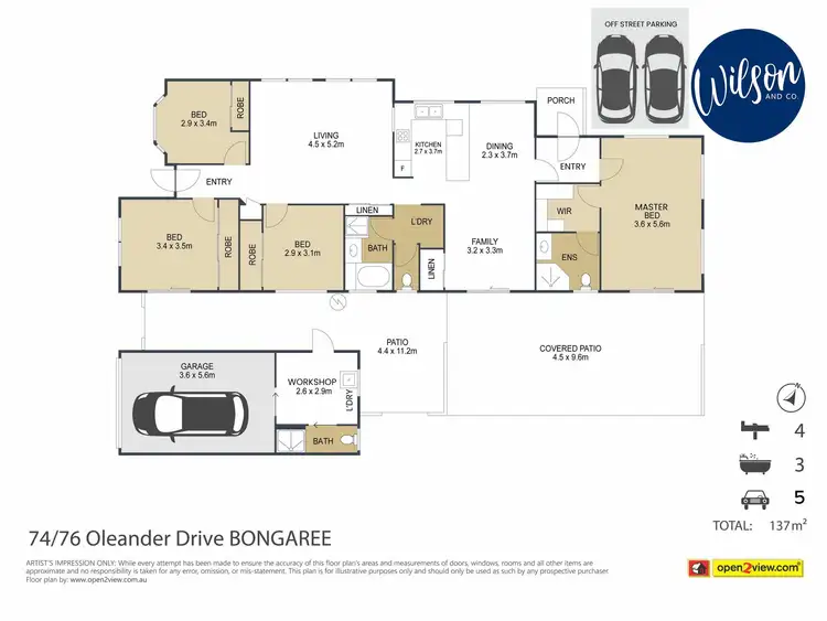 Floorplan of Homely house listing, 74-76 Oleander Dr, Bongaree QLD 4507