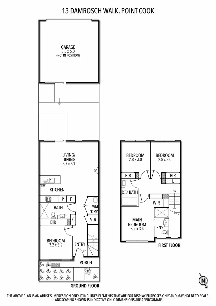 Floorplan of Homely house listing, 13 Damrosch Walk, Point Cook VIC 3030