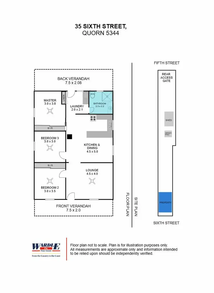 Floorplan of Homely house listing, 35 Sixth St, Quorn SA 5433