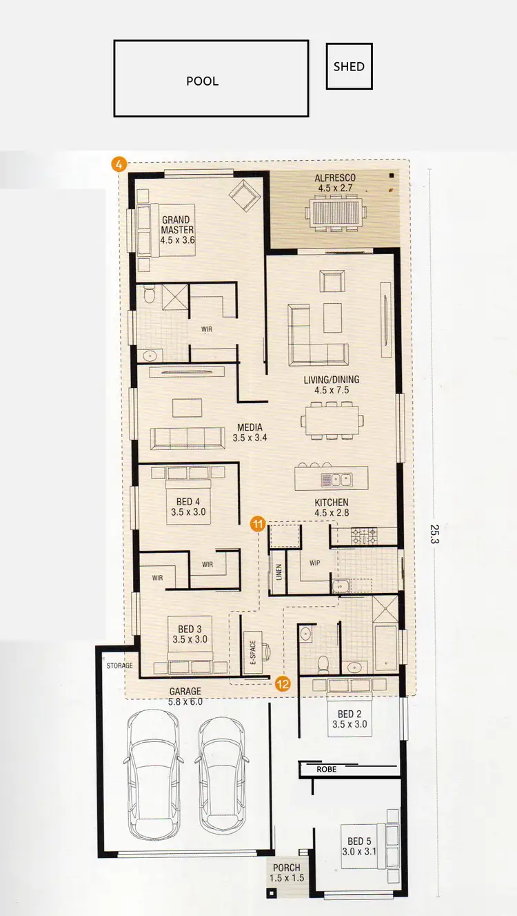Floorplan of Homely house listing, 53 Plummer Cres, Mango Hill QLD 4509