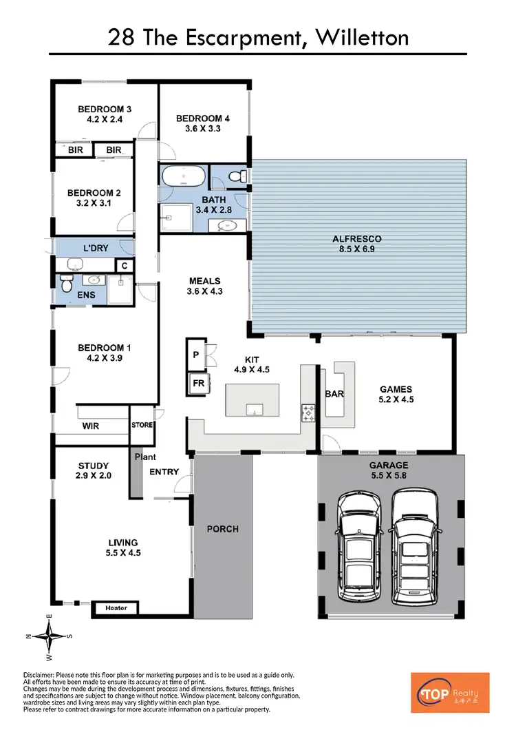 Floorplan of Homely house listing, 28 The Escarpment, Willetton WA 6155
