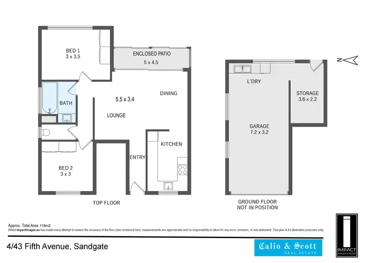 Floorplan of Homely unit listing, Unit 4/43 Fifth Ave, Sandgate QLD 4017