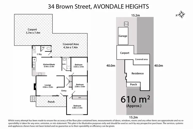 Floorplan of Homely house listing, 34 Brown Street, Avondale Heights VIC 3034
