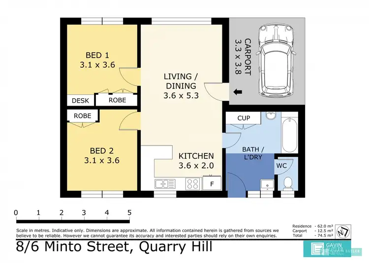 Floorplan of Homely house listing, Unit 8/6 Minto St, Quarry Hill VIC 3550