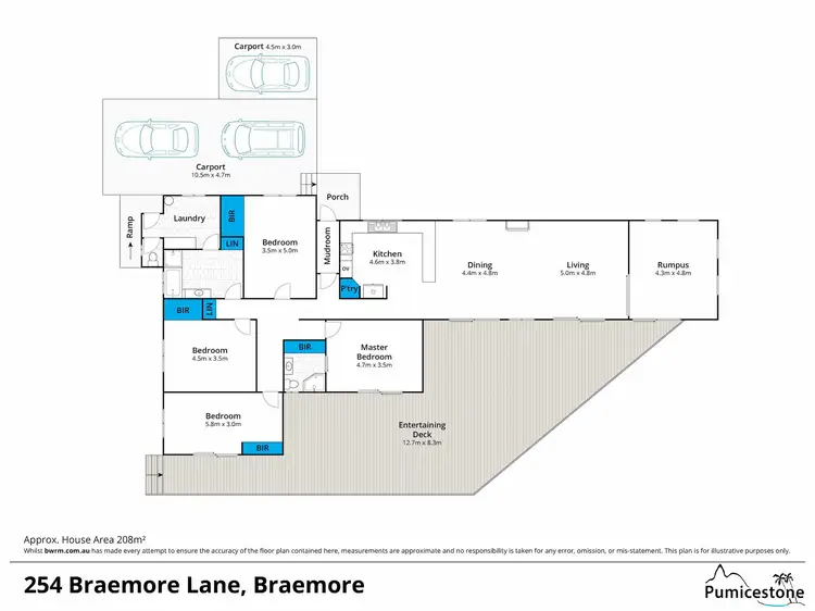 Floorplan of Homely rural property listing, 254 Braemore Lane, Braemore QLD 4313