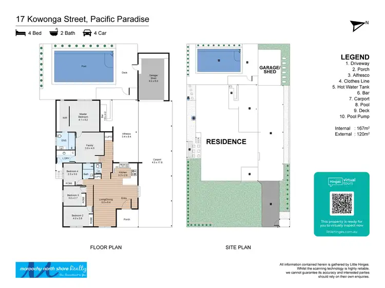 Floorplan of Homely house listing, 17 Kowonga St, Pacific Paradise QLD 4564