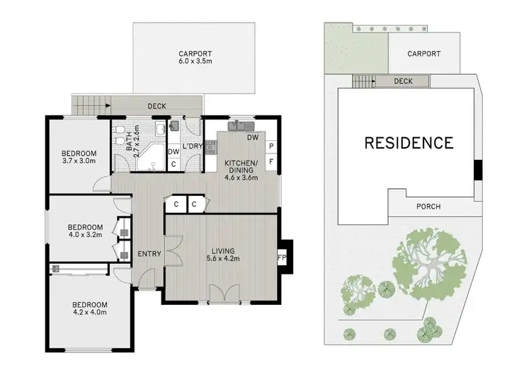 Floorplan of Homely unit listing, 1/6 Ryan Grove, Blackburn South VIC 3130