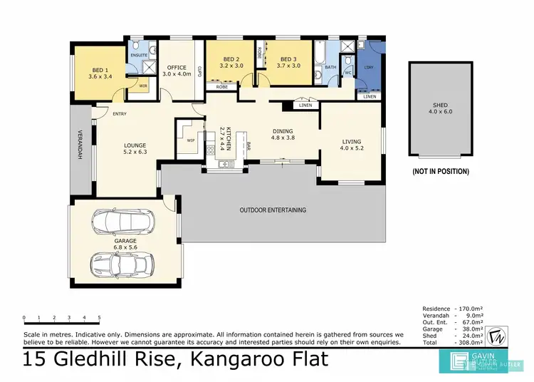 Floorplan of Homely house listing, 15 Gledhill Rise, Kangaroo Flat VIC 3555