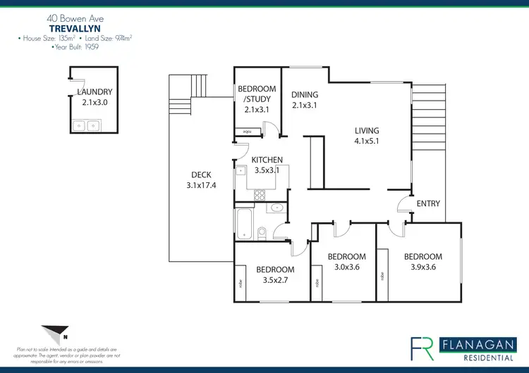 Floorplan of Homely house listing, 40 Bowen Ave, Trevallyn TAS 7250