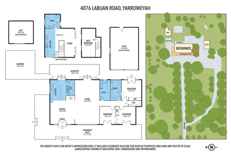 Floorplan of Homely rural property listing, 4076 Labuan Rd, Yarroweyah VIC 3644
