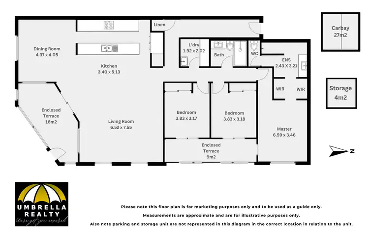 Floorplan of Homely unit listing, Unit 3/23 Casuarina Dr, Bunbury WA 6230